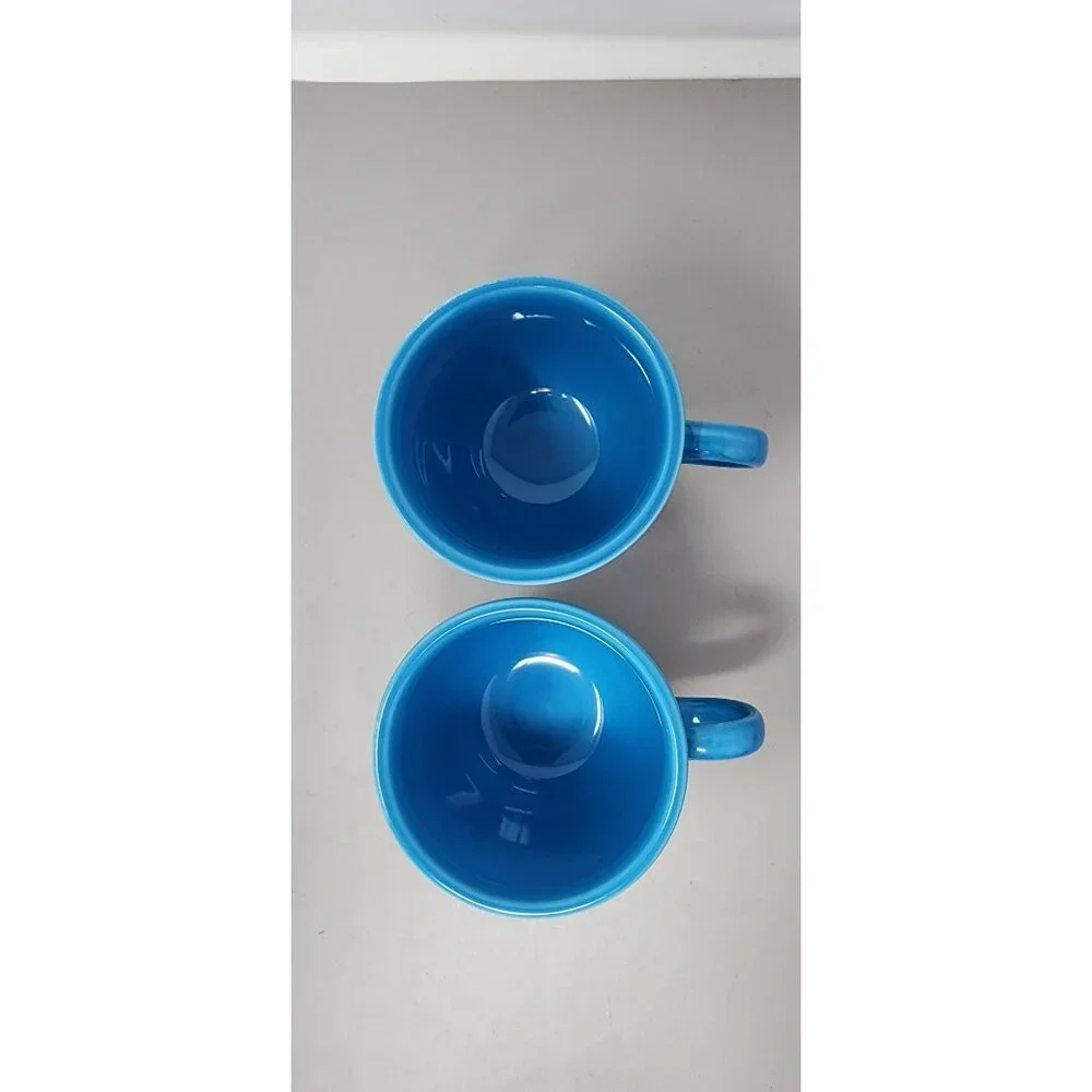 Set Of 5 Homer Laughlin Fiestaware Assorted Colored Ceramic Mugs‎ With Handle